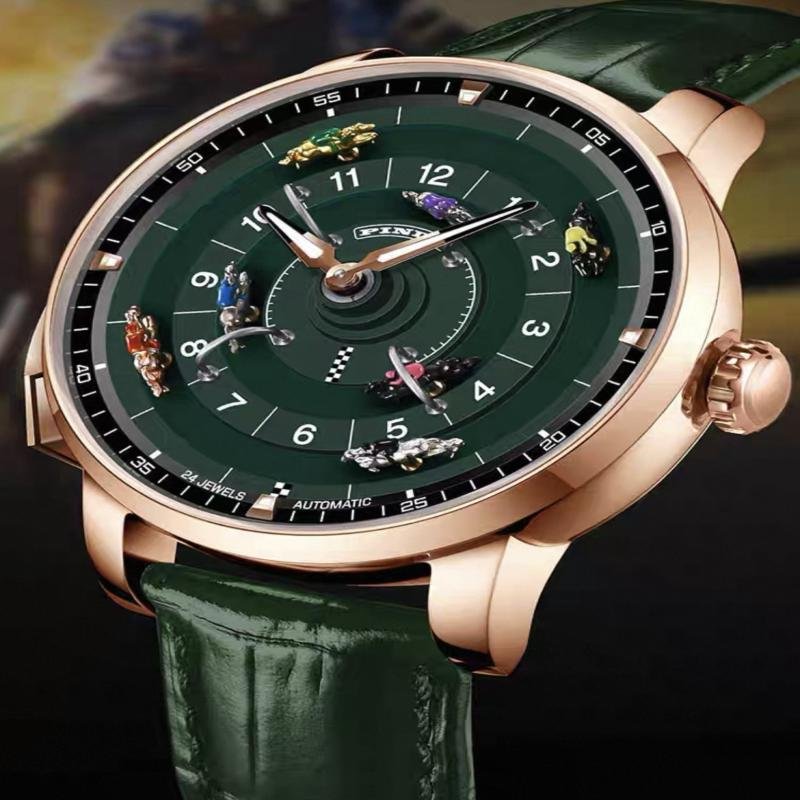 Haemmer Co-Branded Product, Horse Racing Series Mechanical Watch, Stylish, Trendy, Casual, Fully Automatic Men's Watch, Waterproof