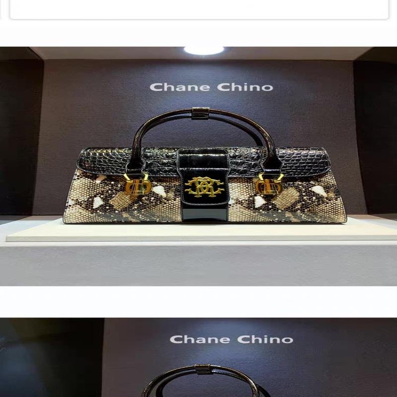 Women's Tote Bag, Crocodile Pattern, Genuine Leather, Shoulder/Crossbody/Handbag