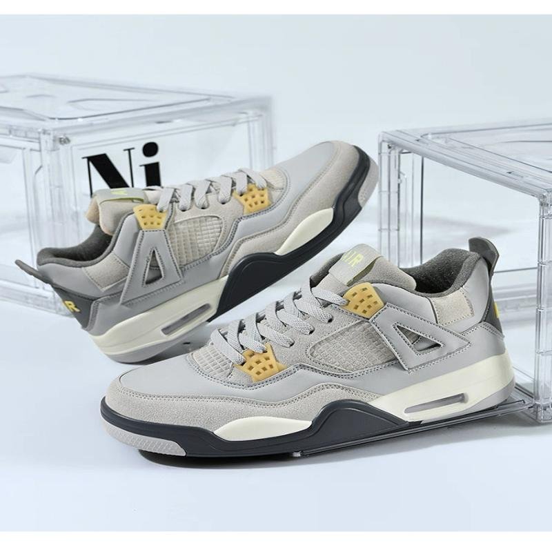 Putian Mid-Top Sports Sneakers Trendy Student Aj4 Casual Trendy Shoes Air Cushion Shock-Absorbing Jo4 Basketball Men's Shoes Aj3 Jo3