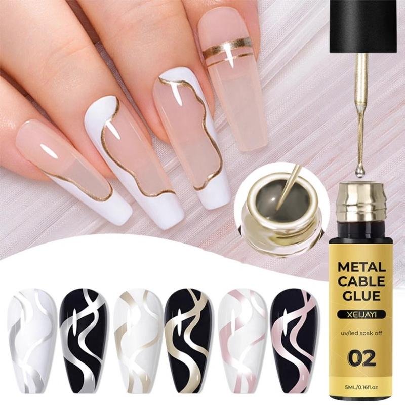 Nail Art Glue High Density Mirror/Metallic Color