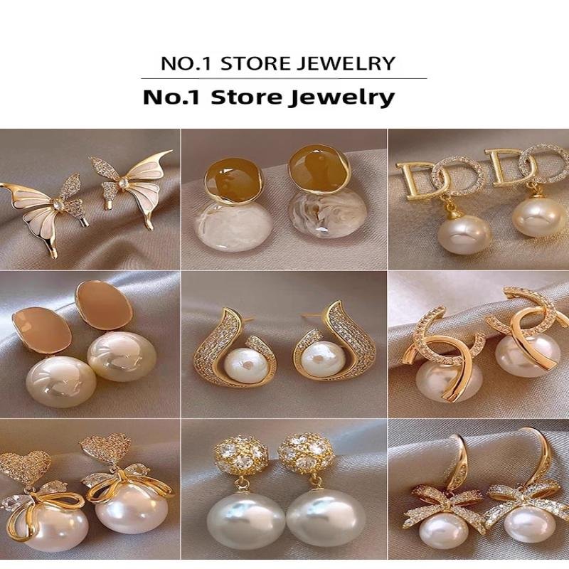 Imitation Pearl Earrings, High-End, Light and Luxurious Style, Women's Model