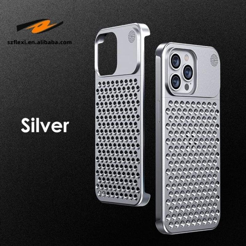 Aluminum Phone Case for iPhone 13 12 14 15 Pro Max Plus Heat Dissipation Cooling Fragrance Shockproof Cover Metal Fragrance