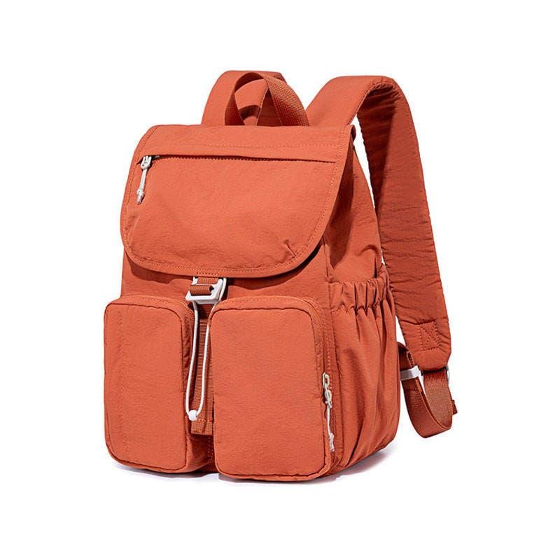 Fuliya Custom Logo Japanese Style Waterproof Nylon Sport Backpack Unisex Casual Simple Lightweight Travel Hiking Backpack