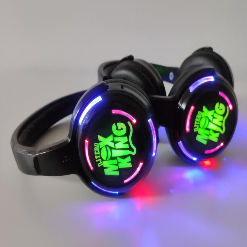 INDA 3-Channel Wireless Silent Disco Headphone for Party Dance 500M Range HIFI Stereo Sound Headset Custom Logo LED Bulk Buy