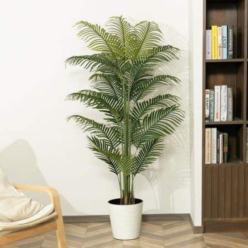 Tube Plastic Artificial Palm Tree Decorative Wholesale Potted Indoor High Simulation Silk Artificial Palm Tree for 8-10 Years