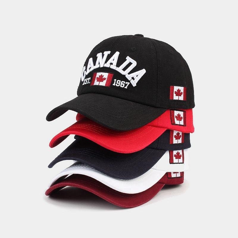 Best Selling Classic Multi-Colored Embroidered Flannel Bows Durable Customizable Stylish Unisex Canada-Themed Baseball Cap