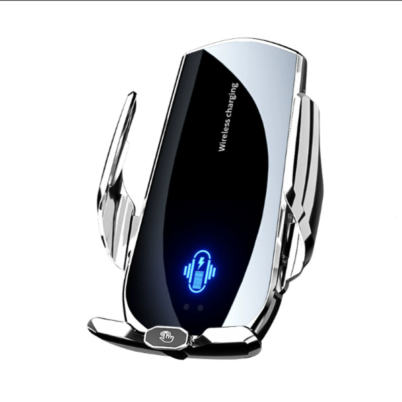 A2 Smart Car Wireless Charger & Phone Holder with Shining Logo 15W Fast Wireless Charging Smart Sensing Auto Clamping