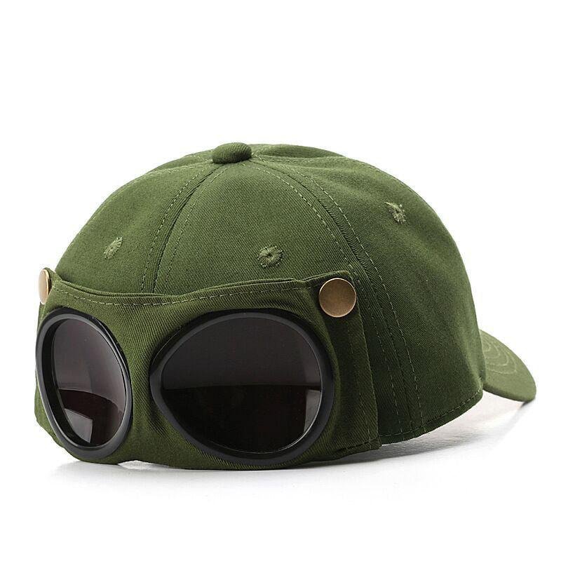 Fashionable Multi Color Goggle-Decorated Sporty Street Common 100% Cotton Stylish Unique Daily Casual Streetwear Baseball Cap