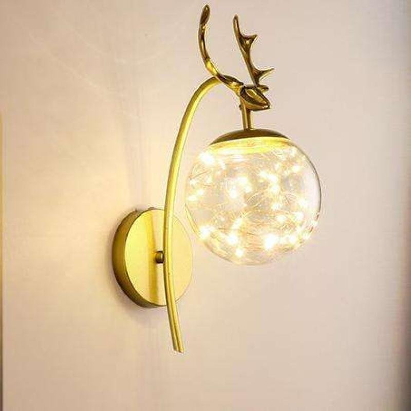 Crystal Light Lantern Bracket Vintage Nordic Art Modern Wall Lamp Wall Mounted Decoration Lighting Crystal E27 Wall Light