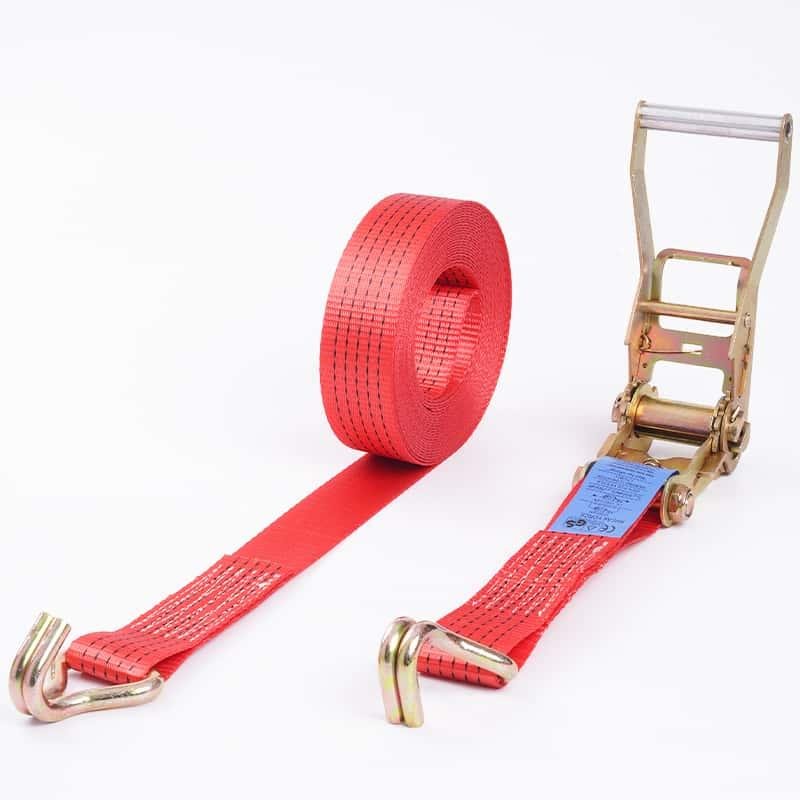 Secure 25mm Motorcycle Accessories Ratchet Tie Down 800kgs Polyester Lashing Straps with 10m Cam Buckle Cargo Control