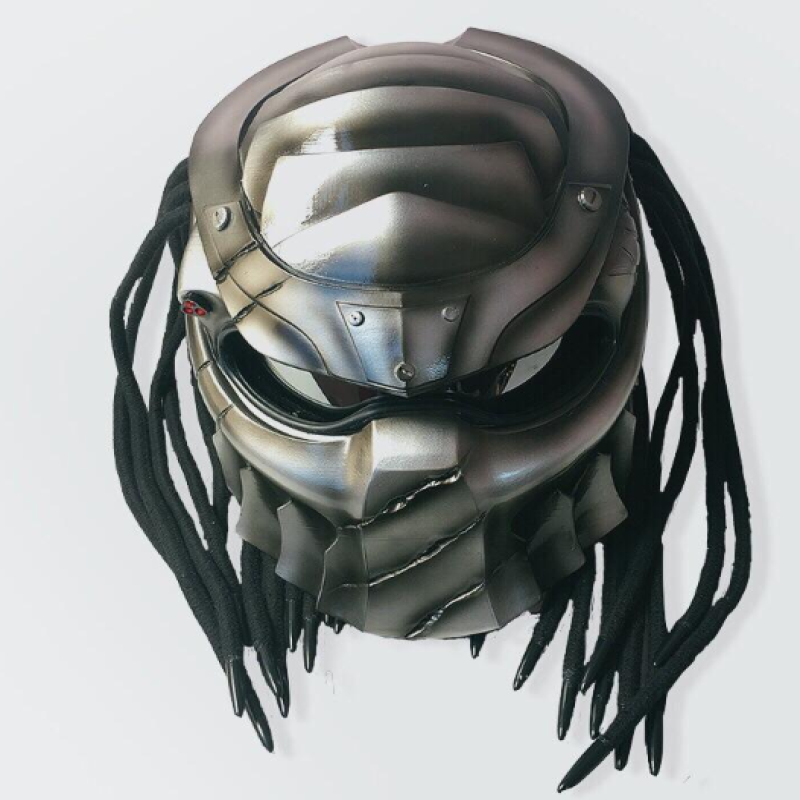 Internet Celebrity Hot Iron Worriar Predator PC+ABS DOT ECE Retro Cool Full Face Motorcycle Helmet QL-836 ONE MONTH Warranty