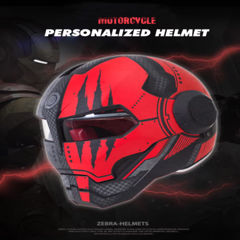 Flip up Motorcycle Helmet Ironman Verspa Street Full Face Casco Moto Cruiser Chopper Cafe Racer Capacetes