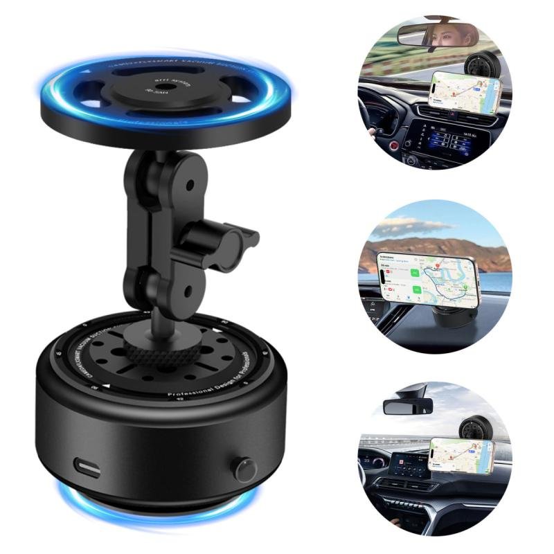 Upgrade Magnetic Car Phone Holder for iPhone 16 for MagSafe Car Mount Vacuum Magnetic Suction Phone Mount for All Mobile
