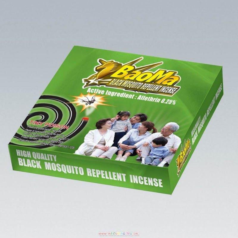 China BAOMA Mosquito Coil 24 Years Factory High Quality Black Micro Smoke/ Smokeless Mosquito Killer Coil