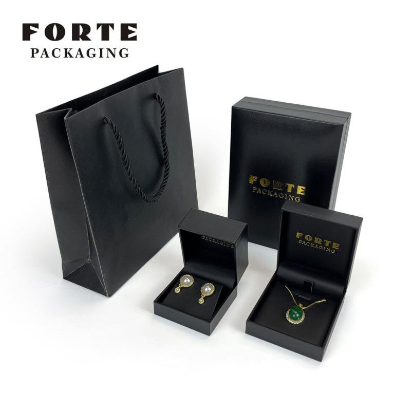 Forte Jewelry Packaging Ring Boxes Necklace Jewellery Display Custom Leatherette Paper Earring Package Wholesale Jewelry Boxes