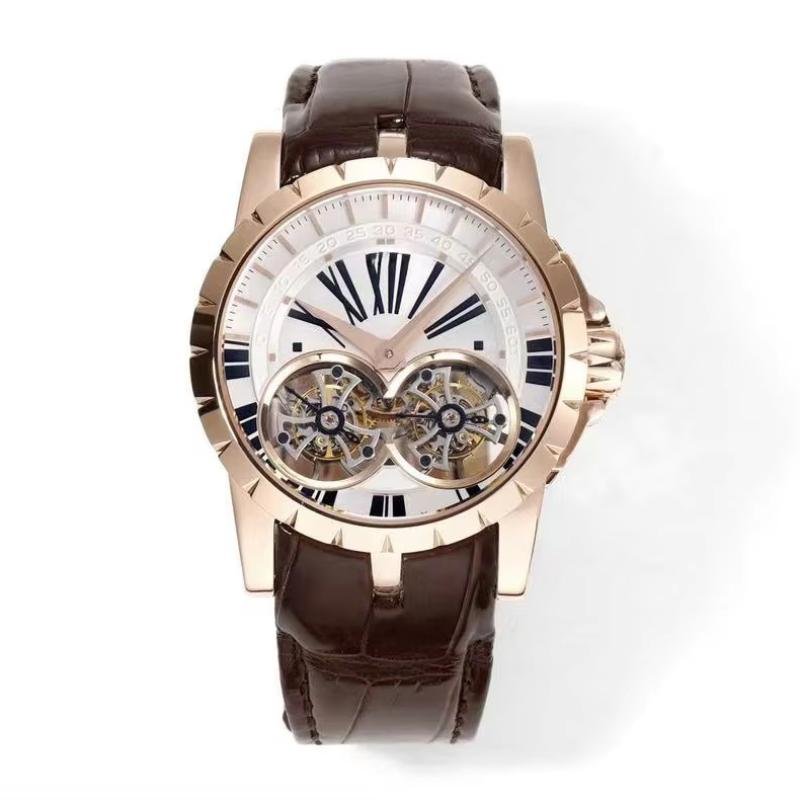 Double Tourbillon High Quality Automatic Mechanical Luxury Diver Watch with Calendar