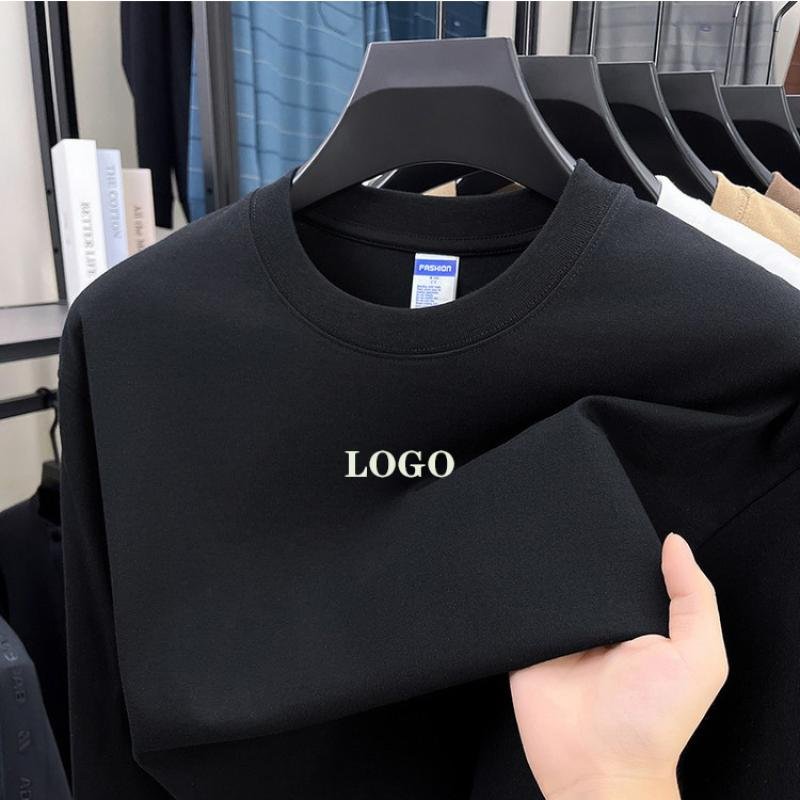 Men's Slim Fit Sporty Anti-Static Anti-Dust O-Neck T-Shirt Breathable Quick Dry Knitted Polyester/Cotton 210 Grams Blank Design