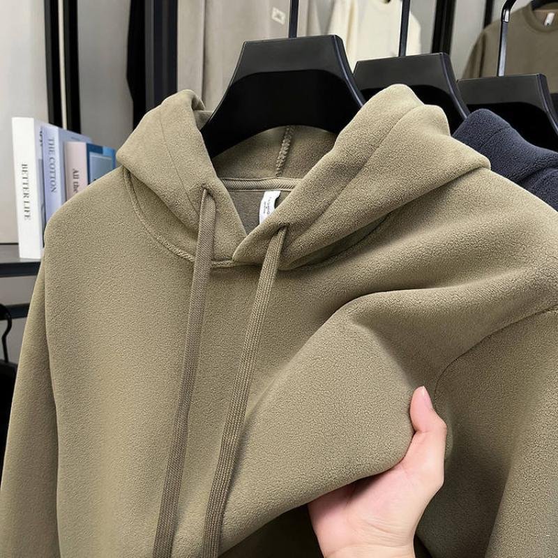 Wholesale High Quality Men's Fleece Hoodie Pullover Loose Knitted Digital Solid Winter Eco-Friendly Breathable Embroidered