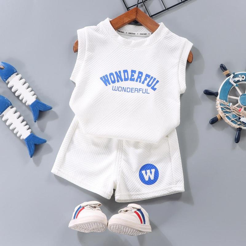 1-10Years Children Casual Summer Clothes Boys T Shirt Shorts Two Piece Kids Clothing Wholesale Baby Suit
