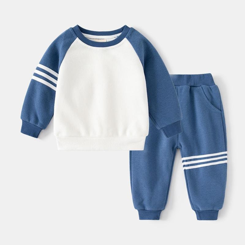 Children's Sweater Men's 2023 New Long Sleeve Spring and Autumn Fashion Brand Boys' Top Spring Children's Clothing Set