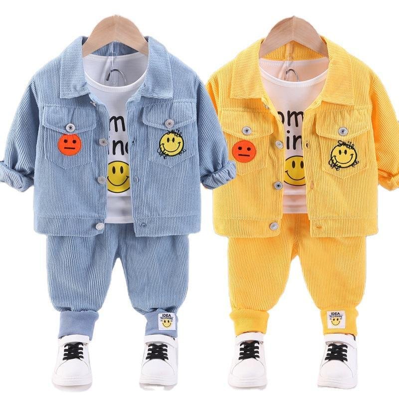 Children's Autumn and Winter Thickened Set 2023 New Baby Winter Fashion 0-3 Year Old 2 Kids' Plush Coat 3PC Set