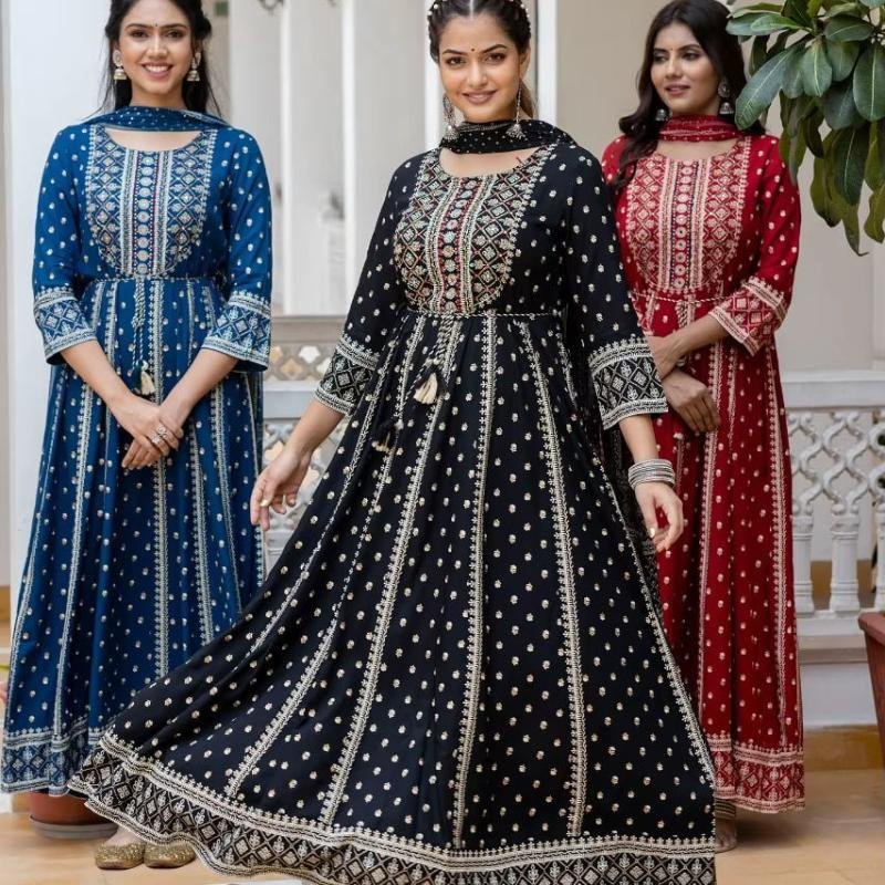 Elegant and Stylish Ethnic Kurti Set with Beautiful Embroidery and Traditional Prints for a Timeless Festive Look