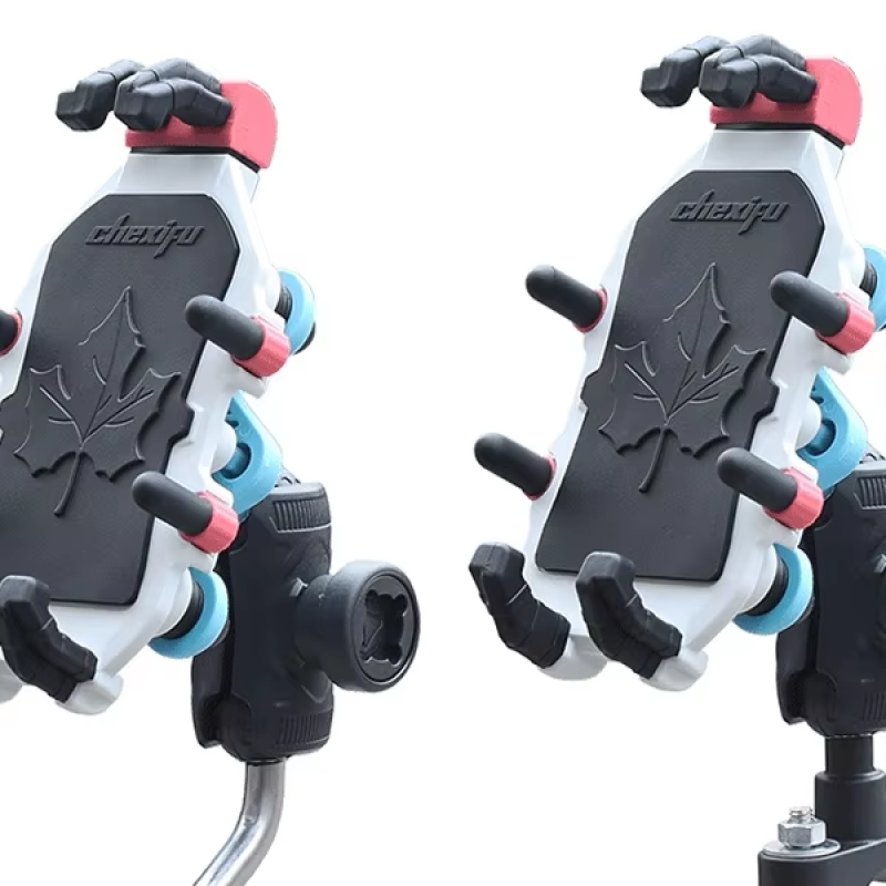 Electric Motorcycle ABS Material Universal Fit Handlebar Mount Mobile Phone Bracket Shock Absorption Anti-Shake Eight-Claw